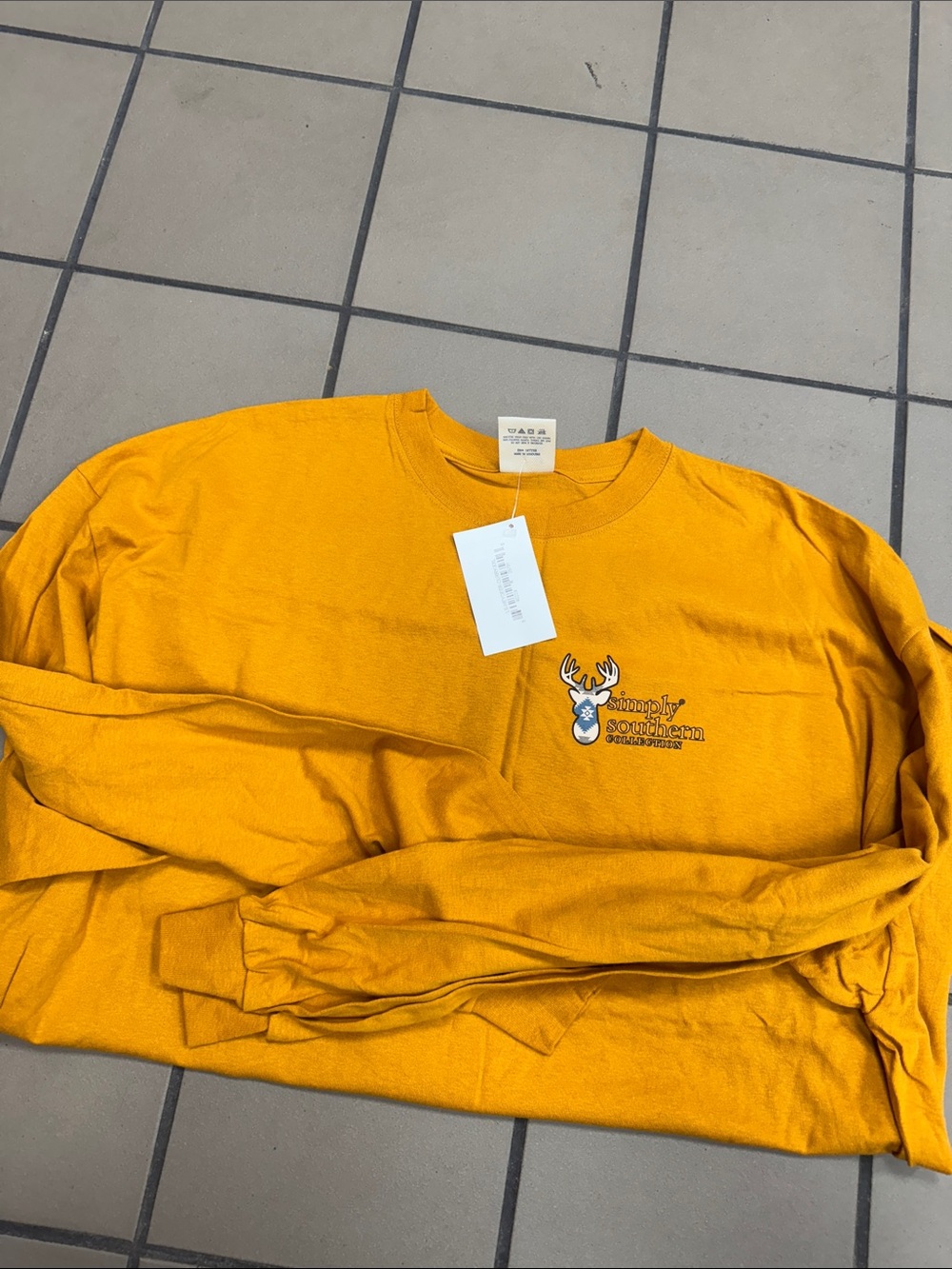 Simply Southern Golden Mustard Long Sleeve Tee